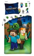 Zaparevrov Bombažna posteljnina, Minecraft Attack, 140 x 200 cm,
