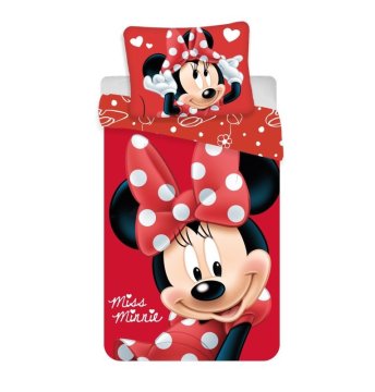 Jerry Fabrics Vključeno perilo Minnie Big Red micro 140/200, 70/90