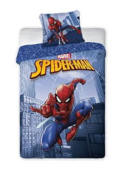 Faro Vključeno posteljnino Spiderman city blue Bombaž, 140/200, 70/90 cm