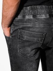 OMBRE Moške džins hlače joggers Reynard črna l