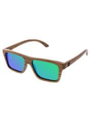 VeyRey sončna očala Kvadratni Forest zeleno steklo