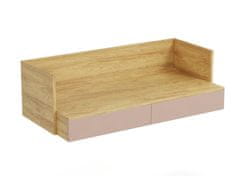 Halmar Pisalna miza s predali Mobius BIU2S - naravni oreh / stara roza