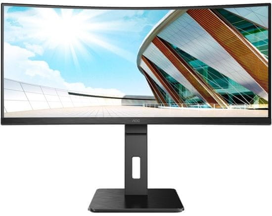 AOC CU34P2A VA WQHD monitor, ukrivljen