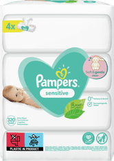 Pampers XXL Sensitive vlažilni robčki, 4x 80 kosov