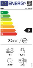 Beko DTC36810W namizni pomivalni stroj