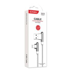 Kaku Elbow kabel USB / Lightning 3.2A 1.2m, belo