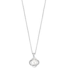 Lotus Silver Nežna srebrna ogrlica s prozornimi cirkoni in sintetičnim biserom LP3094-1 / 1