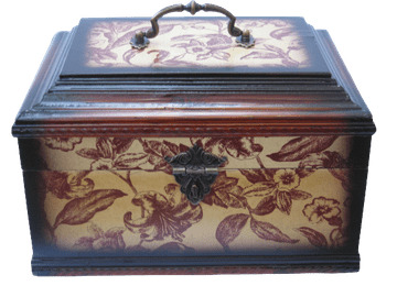 Šatulja, skrinja, škatla za nakit, prstane, verižice, ključe, pisma, šivalni pribor, gumbe, igrače, mere cca 31x23x19cm