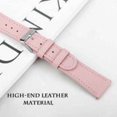 BStrap Leather Italy pašček za Xiaomi Amazfit GTR 42mm, pink
