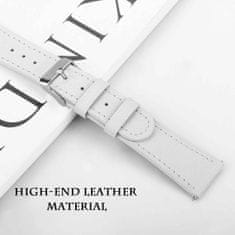 BStrap Leather Italy pašček za Samsung Galaxy Watch 3 41mm, white