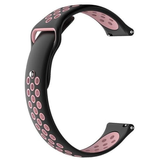 BStrap Silicone Sport pašček za Xiaomi Amazfit GTR 42mm, black/pink