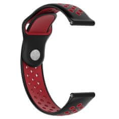 BStrap Silicone Sport pašček za Xiaomi Amazfit GTR 42mm, black/red