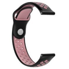 BStrap Silicone Sport pašček za Huawei Watch GT3 42mm, black/pink