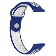 BStrap Silicone Sport pašček za Xiaomi Amazfit GTR 42mm, blue/white