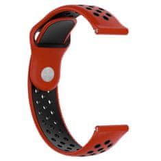 BStrap Silicone Sport pašček za Samsung Galaxy Watch 3 41mm, red/black