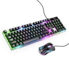 Hoco USB RGB gaming tipkovnica + miška EN