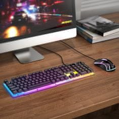 Hoco USB RGB gaming tipkovnica + miška EN