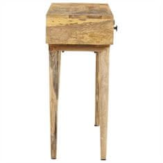 Vidaxl Konzolna mizica 115x35x76 cm trden mangov les