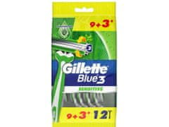 Gillette Blue3 Sensitive set britvic za enkratno uporabo, 12/1