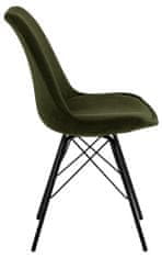 Design Scandinavia Jedilni stoli Eris (SET 2 kosa), tekstil , oljka