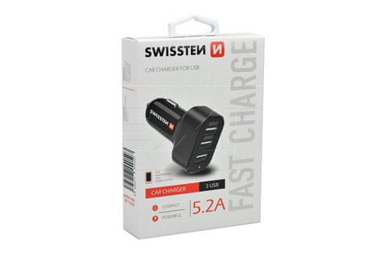 SWISSTEN 5,2A 3USB polnilec za mobilni telefon