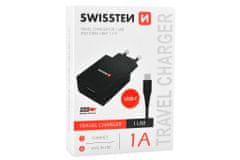 SWISSTEN Polnilni adapter s kablom USB-C, 1 A