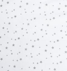 NEW BABY 2-delna posteljnina 90/120 cm bela siva zvezde