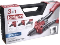 Fortum Klešče za kovičenje Klešče za kovičenje 4770638 COMBO z vzvodom, za kovične matice M3-M10 in slepe zakovice 2,4-6,4 mm