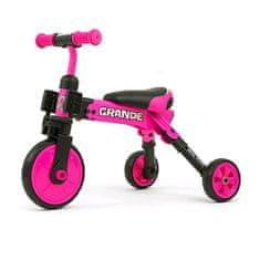 MILLY MALLY Otroški tricikel 2v1 Grande roza