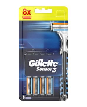 Gillette Sensor3 komplet brivnih glav, 8/1