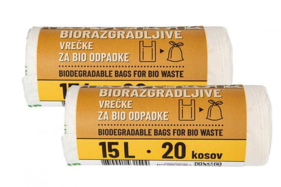 Piskar biorazgradljive vrečke, 15L / 20 kosov / 2 kpl