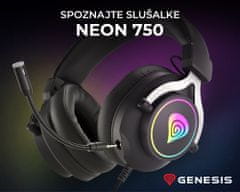 Genesis Neon 750 RGB gaming slušalke z mikrofonom