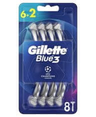 Gillette Blue 3 set brivnikov za enkratno uporabo, 6+2