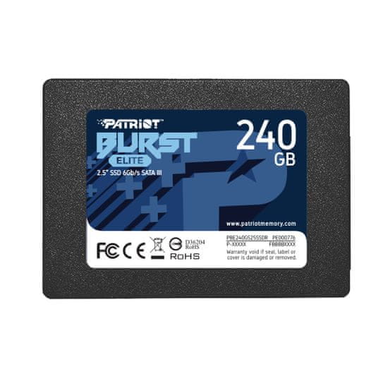 Patriot Burst Elite SSD, 240GB, SATA 3 6,35 cm (2.5")