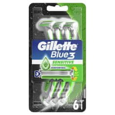 Gillette Blue 3 Sensitive set britvic za enkratno uporabo, 5+1