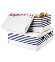 Compactor Marine komplet zložljivih kartonskih škatel za shranjevanje, 52 x 29 x 20 cm, 3 kosi