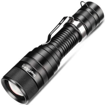 Superfire F5 LED svetilka 1100lm, črna