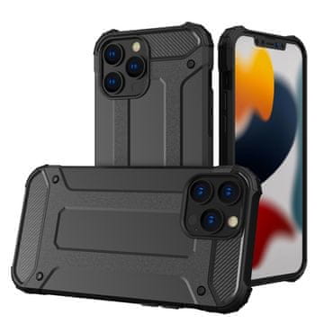HURTEL Hybrid Armor Robusten Ovitek za iPhone 13 Pro - Črna