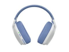 Logitech G435 LightSpeed brezžične gaming slušalke, Bluetooth, bele