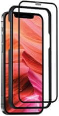 FIXED zaščitno kaljeno steklo 3D s polnim pokrovom z aplikatorjem za Apple iPhone 13/13 Pro, črno (FIXG3DA-723-BK)