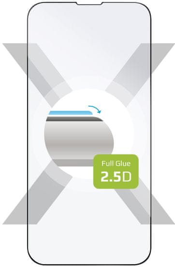 FIXED zaščitno kaljeno steklo za Apple iPhone 13/13 Pro, polnozaslonsko lepljenje, črna (FIXGFA-723-BK)
