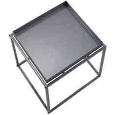 tectake Pomožna mizica Cambridge 40 x 40 x 44 cm Temno siva