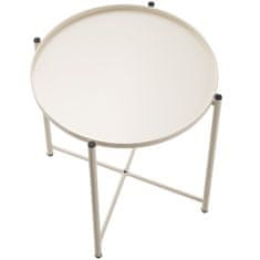 tectake Pomožna mizica Oxford 45,5 x 45,5 x 53 cm Kremna