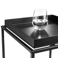 tectake Pomožna mizica Cambridge 40 x 40 x 44 cm Črna