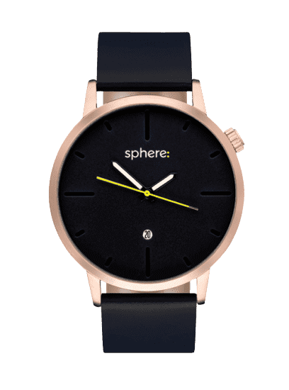 sphere: Elevate Rose Gold/Črna moška ura