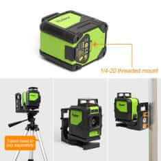 Huepar 360 stopinjski zeleni rotacijski 5 linijski laser – nivelir