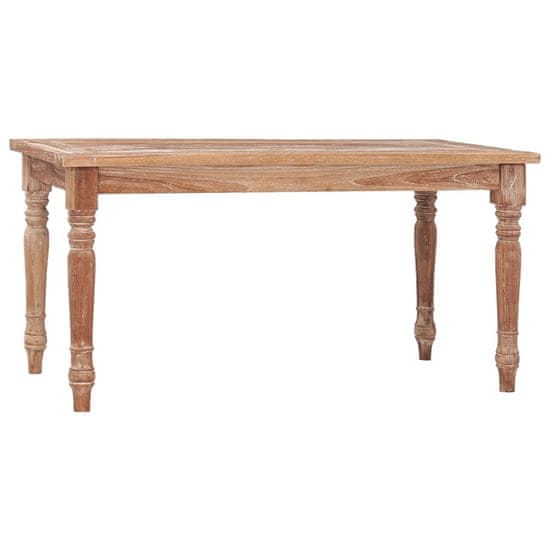 Vidaxl Klubska mizica Batavia 90x50x45 cm bela sprana tikovina