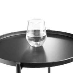 tectake Pomožna mizica Chester 45,5 x 45,5 x 53 cm Črna