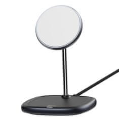 BASEUS Swan MagSafe magnetni brezžični polnilnik 15W, črna