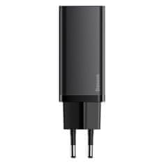 BASEUS GaN2 Lite polnilnik USB / USB-C QC 3.0 PD 65W, črna